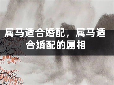 属马适合婚配，属马适合婚配的属相