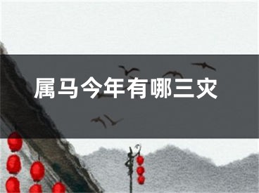 属马今年有哪三灾
