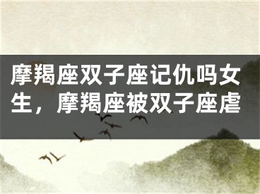 摩羯座双子座记仇吗女生，摩羯座被双子座虐