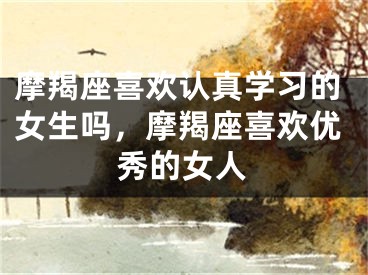 摩羯座喜欢认真学习的女生吗，摩羯座喜欢优秀的女人