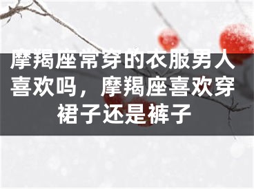 摩羯座常穿的衣服男人喜欢吗，摩羯座喜欢穿裙子还是裤子