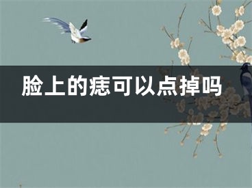 脸上的痣可以点掉吗