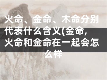 火命、金命、木命分别代表什么含义(金命,火命和金命在一起会怎么样