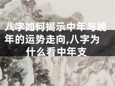 八字如何揭示中年与晚年的运势走向,八字为什么看中年支