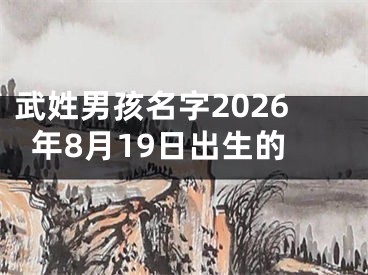 武姓男孩名字2026年8月19日出生的