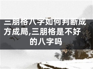 三朋格八字如何判断成方成局,三朋格是不好的八字吗