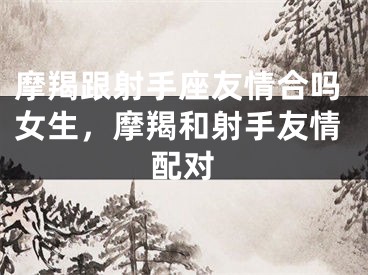 摩羯跟射手座友情合吗女生，摩羯和射手友情配对