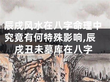 辰戌风水在八字命理中究竟有何特殊影响,辰戌丑未墓库在八字