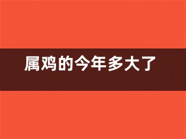 属鸡的今年多大了