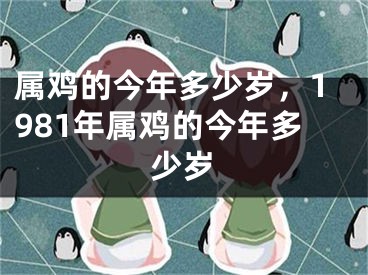 属鸡的今年多少岁，1981年属鸡的今年多少岁