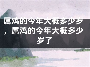 属鸡的今年大概多少岁，属鸡的今年大概多少岁了
