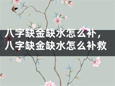 八字缺金缺水怎么补，八字缺金缺水怎么补救
