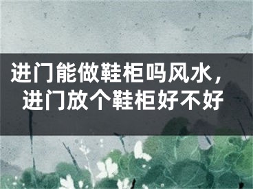 进门能做鞋柜吗风水，进门放个鞋柜好不好