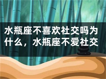 水瓶座不喜欢社交吗为什么，水瓶座不爱社交