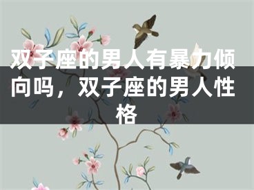 双子座的男人有暴力倾向吗，双子座的男人性格
