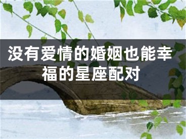 没有爱情的婚姻也能幸福的星座配对
