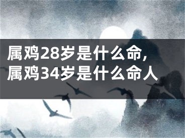 属鸡28岁是什么命,属鸡34岁是什么命人