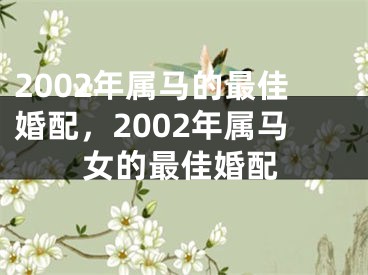 2002年属马的最佳婚配，2002年属马女的最佳婚配