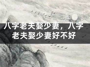 八字老夫娶少妻，八字老夫娶少妻好不好