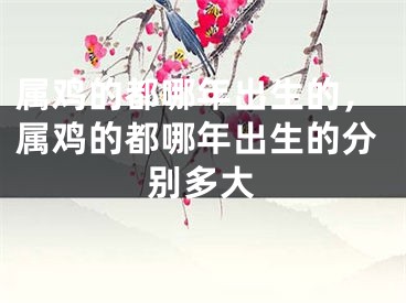 属鸡的都哪年出生的,属鸡的都哪年出生的分别多大