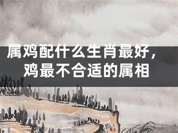 属鸡配什么生肖最好，鸡最不合适的属相