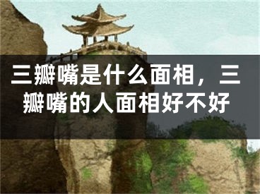 三瓣嘴是什么面相,三瓣嘴的人面相好不好