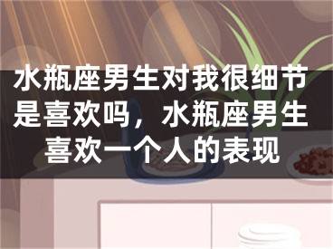 水瓶座男生对我很细节是喜欢吗,水瓶座男生喜欢一个人的表现