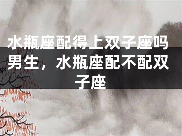 水瓶座配得上双子座吗男生，水瓶座配不配双子座