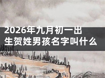 2026年九月初一出生贺姓男孩名字叫什么