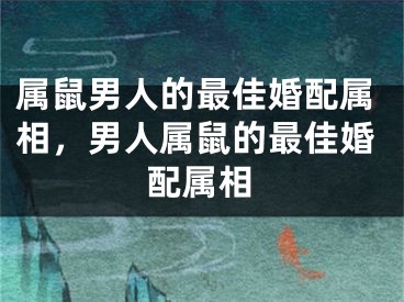 属鼠男人的最佳婚配属相,男人属鼠的最佳婚配属相
