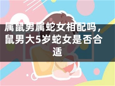 属鼠男属蛇女相配吗,鼠男大5岁蛇女是否合适
