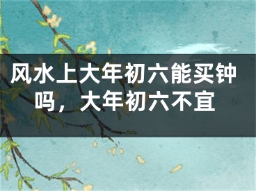 风水上大年初六能买钟吗,大年初六不宜