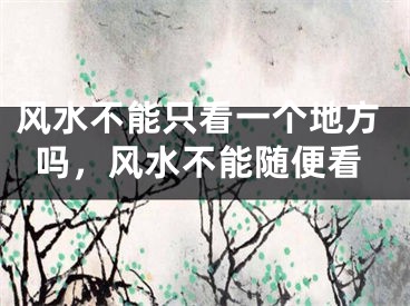 风水不能只看一个地方吗,风水不能随便看