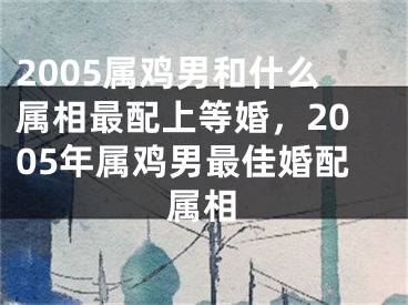 2005属鸡男和什么属相最配上等婚,2005年属鸡男最佳婚配属相