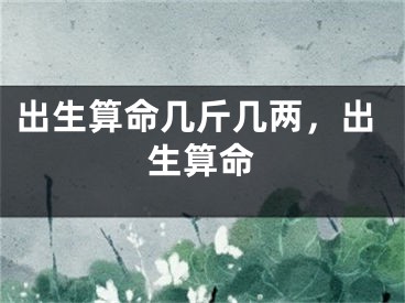 出生算命几斤几两，出生算命