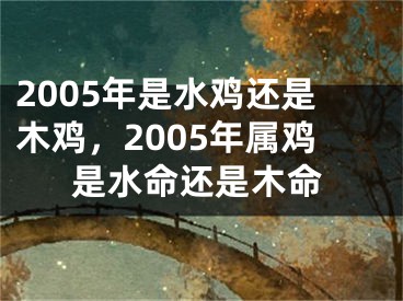 2005年是水鸡还是木鸡，2005年属鸡是水命还是木命