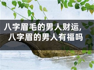 八字眉毛的男人财运,八字眉的男人有福吗
