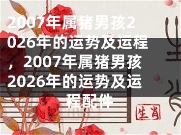 2007年属猪男孩2026年的运势及运程,2007年属猪男孩2026年的运势及运程配件