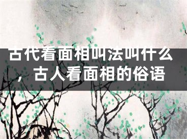 古代看面相叫法叫什么，古人看面相的俗语