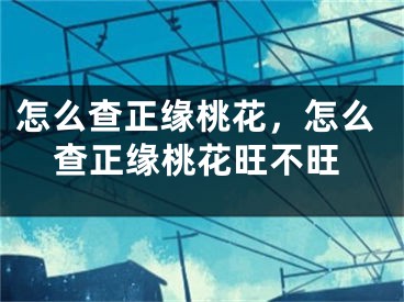 怎么查正缘桃花，怎么查正缘桃花旺不旺