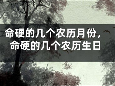 命硬的几个农历月份，命硬的几个农历生日