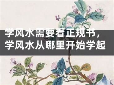 学风水需要看正规书,学风水从哪里开始学起