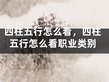 四柱五行怎么看,四柱五行怎么看职业类别