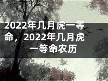 2022年几月虎一等命，2022年几月虎一等命农历