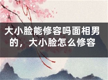 大小脸能修容吗面相男的，大小脸怎么修容