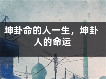 坤卦命的人一生,坤卦人的命运