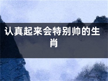 认真起来会特别帅的生肖
