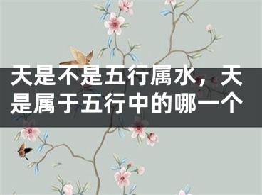 天是不是五行属水，天是属于五行中的哪一个