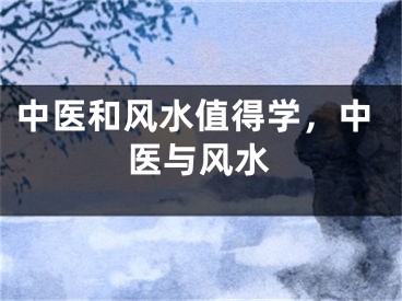中医和风水值得学，中医与风水