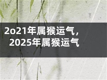 2o21年属猴运气,2025年属猴运气